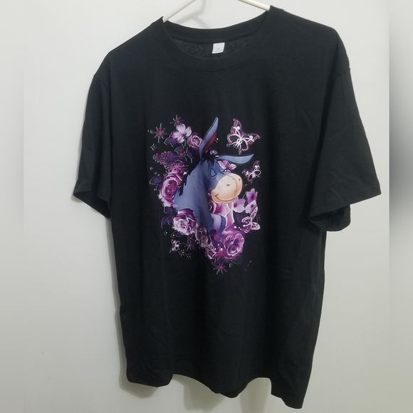Tops - NWOT Eeyore cotton shirt w purple roses